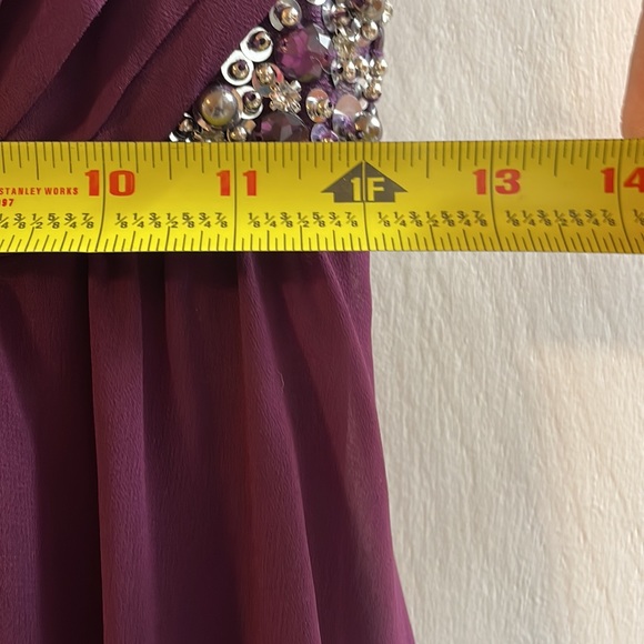 Gorgeous City Triangles Plum Colored Dress with beads, like new condition! - Picture 10 of 12